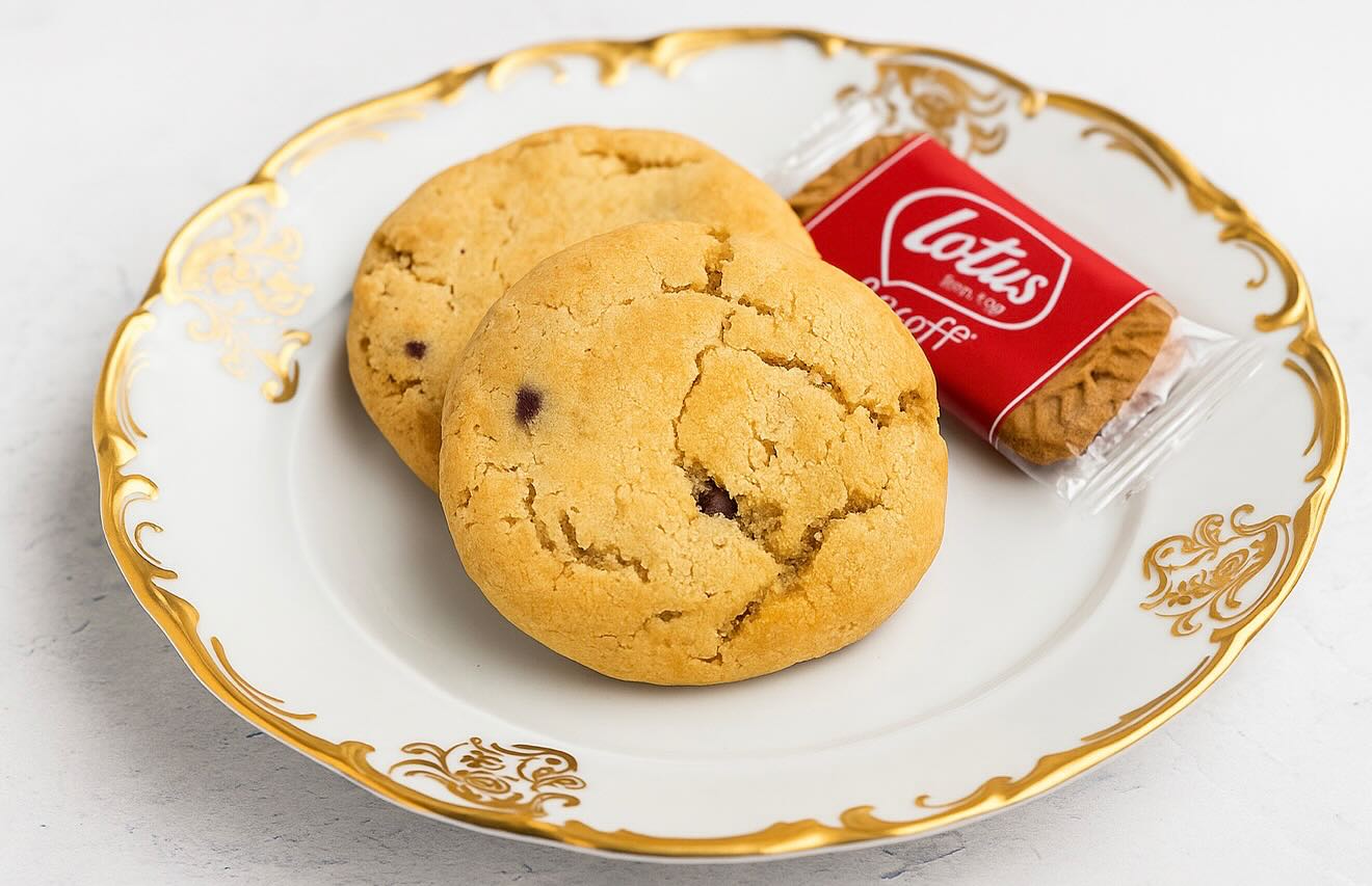 Lotus cookies with a soft bite and just a little crunch in the middle for the perfect texture!